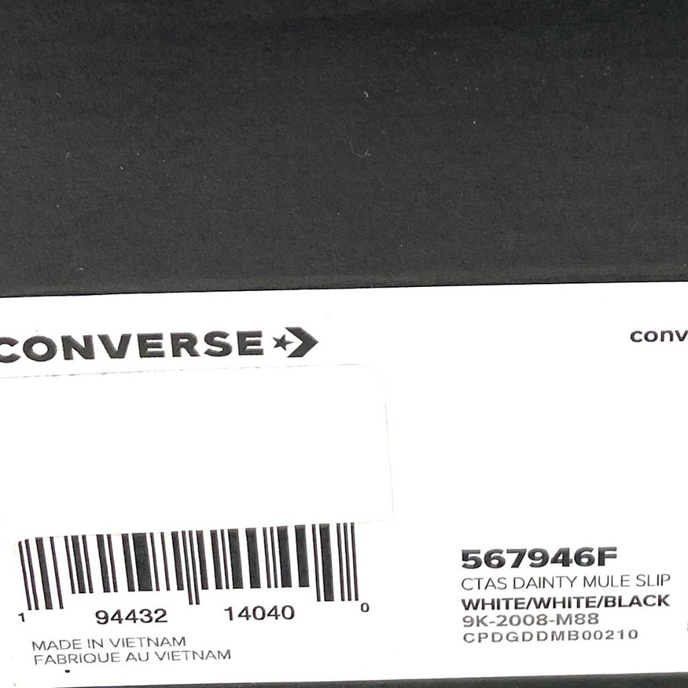 Converse CT All Star DAINTY Mule Slip White Canvas Sandals Women's Size 567946F - Picture 8 of 10